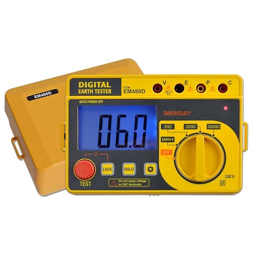 allsun Digital Earth Tester Grounding Meter Earthing Insulation Ground ...