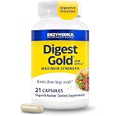Enzymedica Digest Gold, Maximum Strength, ATPro Energy Support - 21 Caps | Digestive Enzyme Supplement for Women &amp; Men, Enzyme Capsules for Digestion, Gut Health Support, Helps Gas &amp; Bloating, Vegan