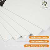 Conda 20x25cm 8x10in Canvas Boards Pack of 12 Acid Free Ready to Paint view 2