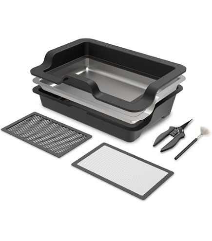 Harvest-More TrimBin - Kit Récolte Avec Tamis 150 Microns | Pour Herbes, Fleurs Et Pollen | Bac De Coupe Noir