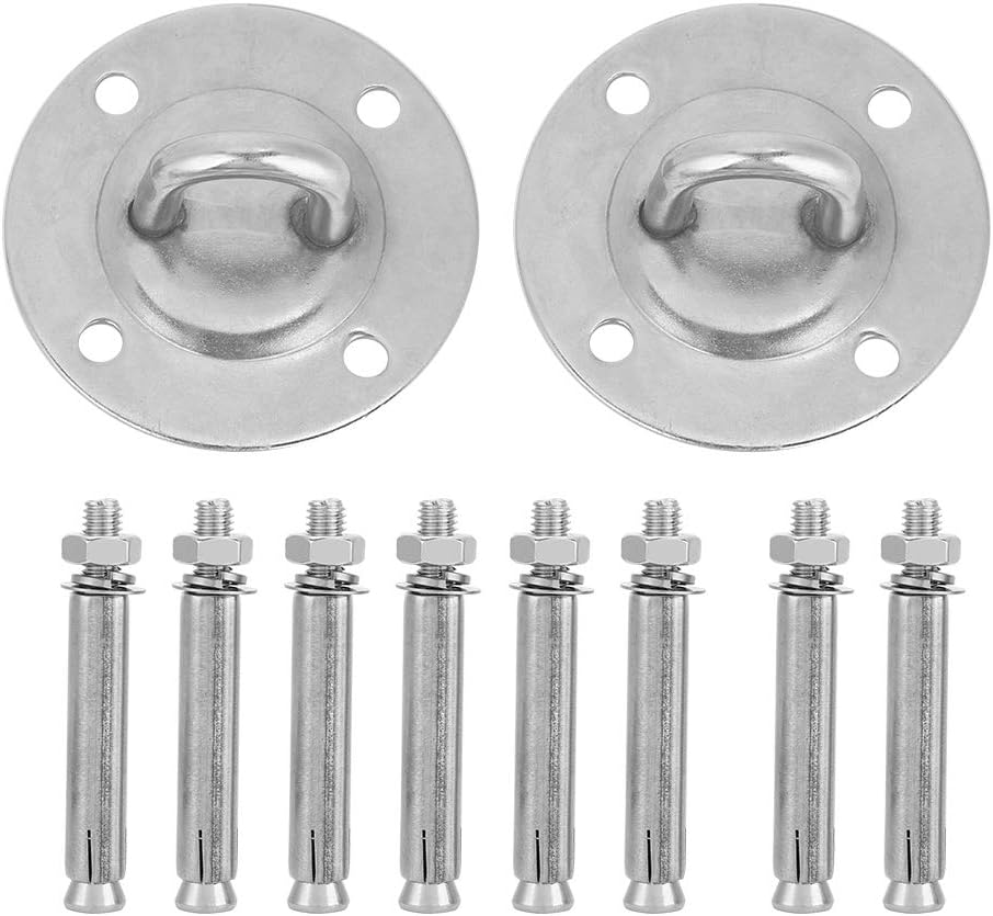 Yoga Hammock Mount, Mount Anchor and Bolts Ceiling Buckle Hook Fixed Disc for Suspension Straps Gymnastic Rings Aerial Yoga Swing Hammock