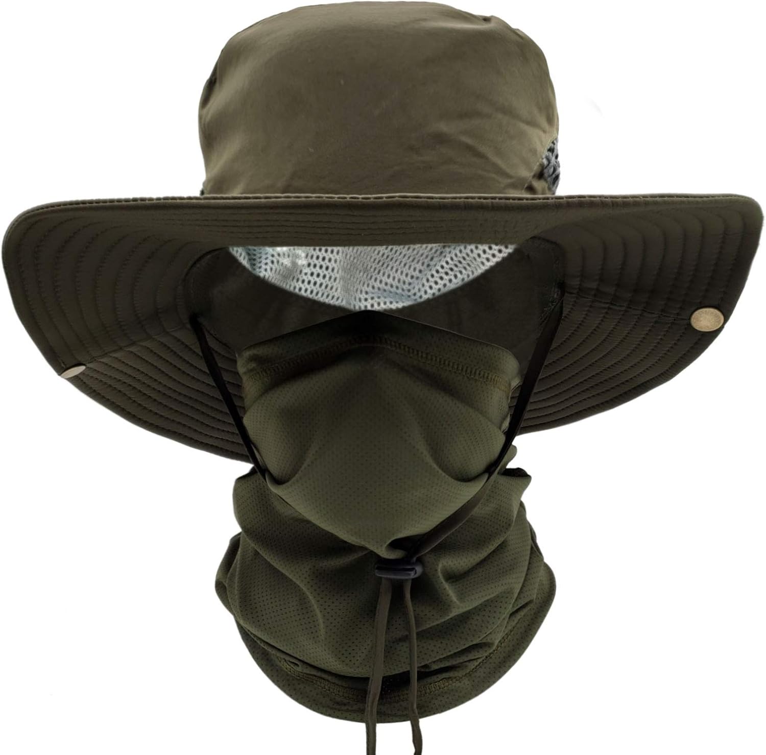 Fishing Hats for Men with Cooling Neck Gaiter Set Wide Brim