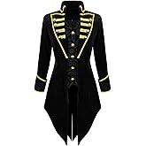 TZMAPU Women's medieval Renaissance Gothic coat Victorian Tailcoat pirate steampunk jacket