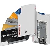 Shuffle Wallet for Men - Innovative Deck-of-Cards Opening Mechanism Wallet with RFID Blocking, Ultim Slim Modular Design to Holds 6-8 Cards, Sleek Money Clip & Aluminum Men Wallet (Polar Ice)