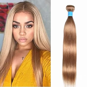 Soft Feel 8a Malaysian Silky Straight Hair 1 Bundle Honey Blonde
