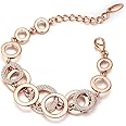 YouBella Rose Gold Plated Crystal Bracelet for Women