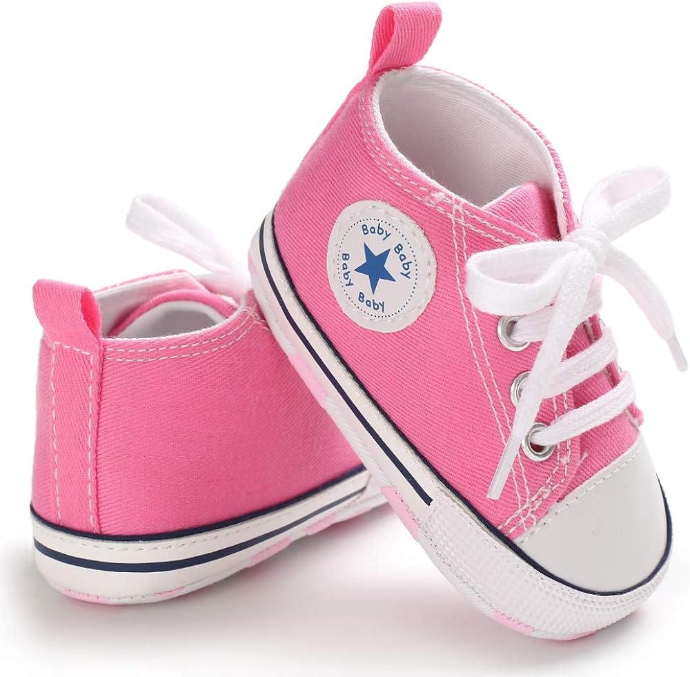  | Save Beautiful Baby Girls Boys Canvas Sneakers Soft Sole High-Top Ankle Infant First Walkers Crib Shoes | Sneakers