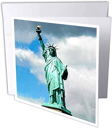 Amazon 自由の女神像 自由の女神 グリーティングカード Set Of 12 Greeting Cards グリーティングカード 文房具 オフィス用品