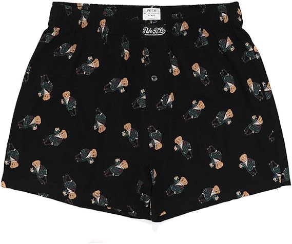 Amazon Polo Ralph Lauren ポロラルフローレン Fl300h トランクス メンズ パンツ ベアー くま コットン アンダーウェア 下着 定番 Pp4 Black S 並行輸入品 トランクス 通販
