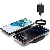 TAMOXI Wireless Charger, 10W Max Dual Charging Pad for iPhone 17/16/15/14/13/12/11/XR/X/8, Airpods 4/3/2/Pro, Samsung Galaxy S25/S24/S23/S22/S21, QC 24W Adapter, Charging Adapter