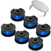 hiSpkNix 6-Pack Weed Wacker String Replacement | Compatible with Ryobi One+ AC14RL3A, 0.065 Inch Autofeed String Trimmer Refill Line for 18V, 24V, 40V Cordless Weed Eater