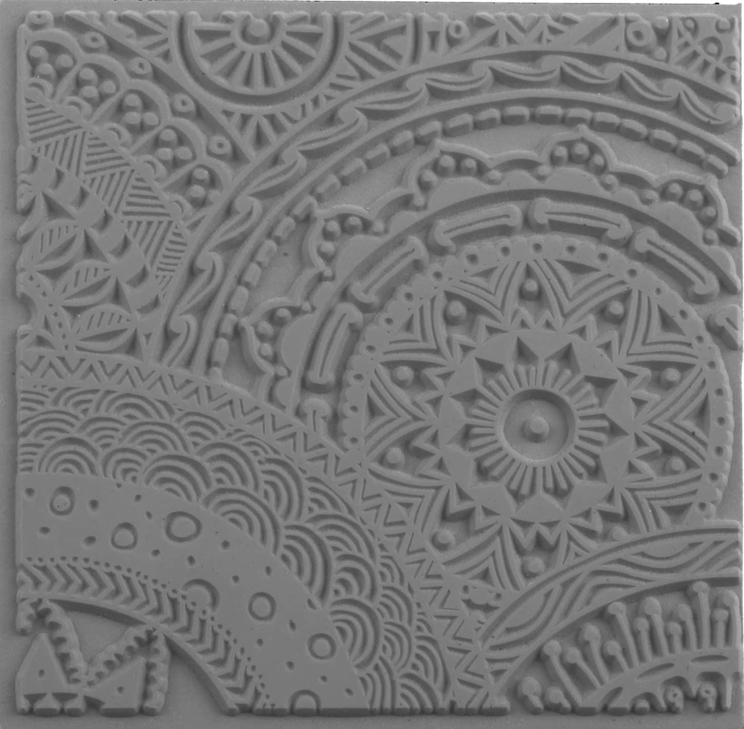 CERNIT CE95017C - Texture Plates for Modelling Clay - Rubber, Polymer Clay - Star Effects and reliefs - Format 9 x 9 cm - Manufactured in Belgium - DIY