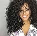 ATOZWIG Medium Long afro Kinky Curly wig Synthetic Wig for Black Women With Baby Hair