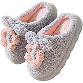 WYIKE Women's Slippers Adult Warm Plush Flowers Indoor Non-slip Home Thick Bottom Winter Men's Cotton