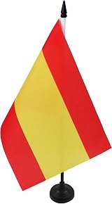 AZ FLAG Spain Table Flag 5x8 in 21x14 cm with Pole & Black Base