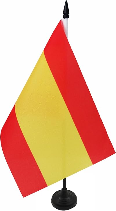 AZ FLAG Spain Table Flag 5x8 in 21x14 cm with Pole & Black Base