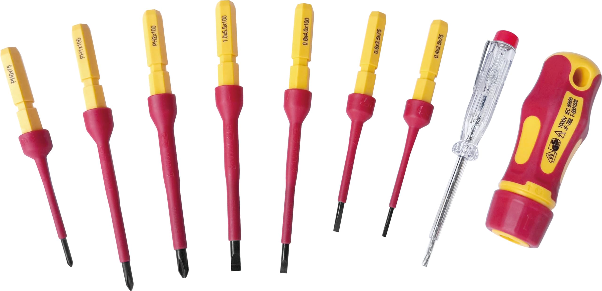 Hilka 34489009 9 PCE VDE Quick Blade Electricians Screwdriver Set