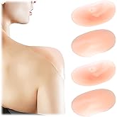 2 Pair Silicone Shoulder Pads for Womens Clothing, Reusable Anti-Slip Invisible Breathable Enhancers Shoulder, For Boost Comfort and Posture with Natural Enhancer for Dress & T-Shirt & Sweater