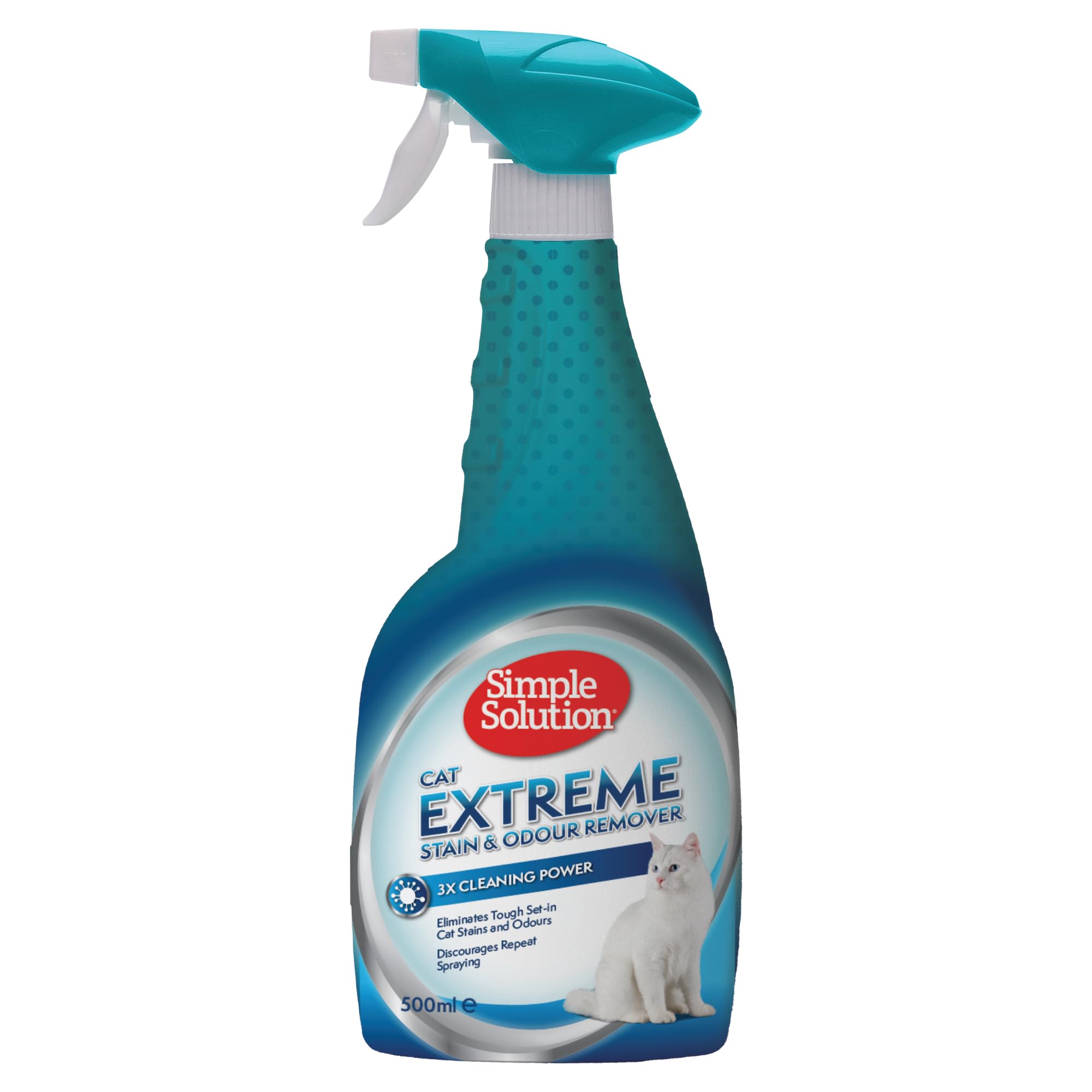 Simple Solution Extreme Cat Stain and Odour Remover, Enzymatic Cleaner with 3X Pro-Bacteria Cleaning Power - 500ml