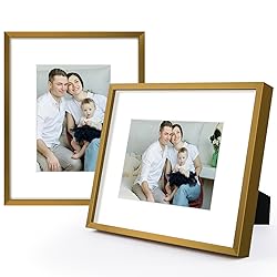 Frametory, 8x10 Aluminum Frames with Mats for 5x7