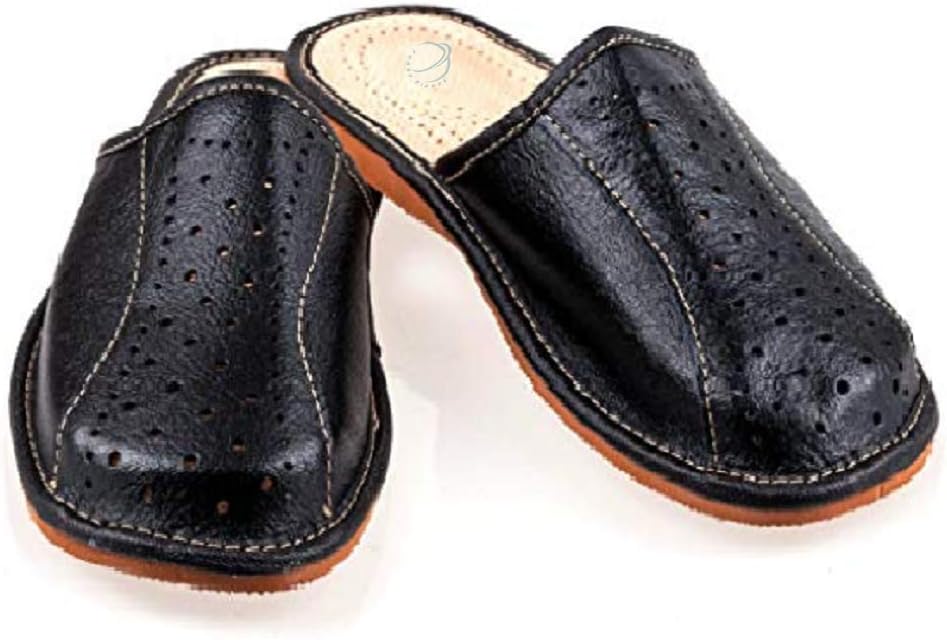 Men`s Handmade Leather Slippers 100% Natural Leather Size UK 6,7,8,9,10,11,12