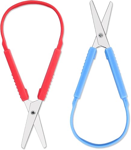 Szsrcywd 6-Pack Mini Loop Scissors – 5.5 Inch Kids Grip Scissors, Self-Opening Design For Special Needs, 6 Colors - View #7