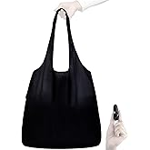 Nanobag Ultralight Foldable Tote for Women & Men, Reusable Grocery & Travel Bag, Packable Collapsible Compact Market Essential (Standard Black)