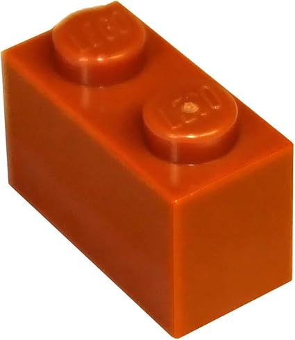Pieces: Dark Orange 1x2 Brick x20 
