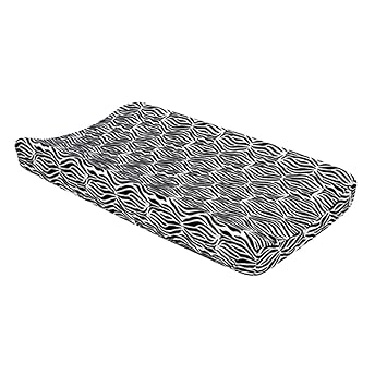 black and white changing pad cover