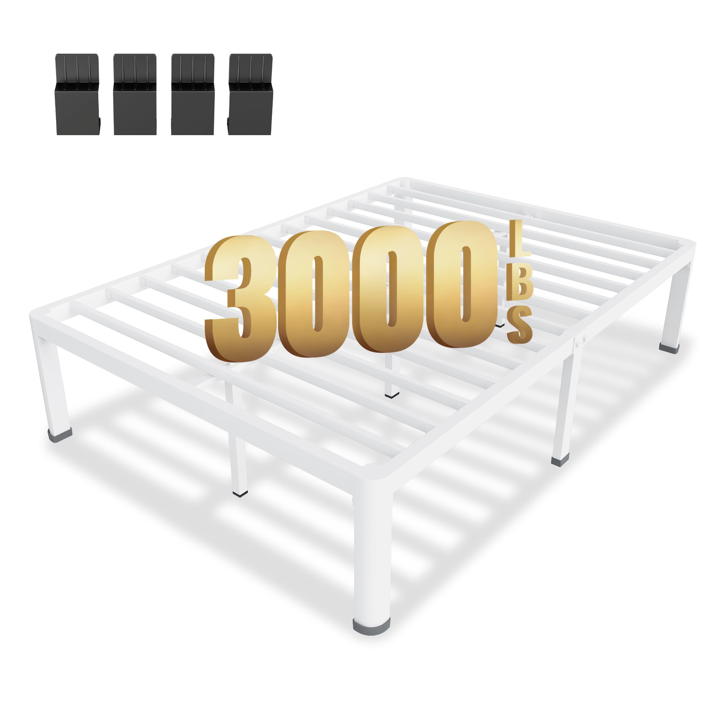 MAF 14 Inch Full Size Metal Platform Bed Frame