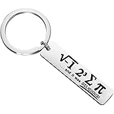 FUSTMW Math Gift I Ate Some Pie and It Was Delicious Keychain Funny Math Geek Gifts