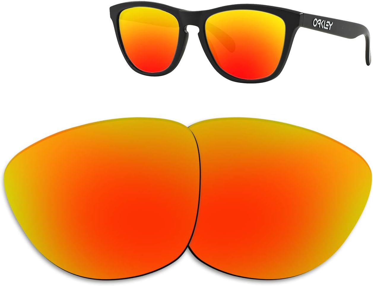 12MM Glare Proof Replacement Lenses Polarized for Oaakley Frogskins Sunglasses