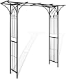 TecTake Arceau à Rosiers Avec Banc Intégré - Arche Romantique Pour Jardin, Tuteur Colonne Et Banc Confortable