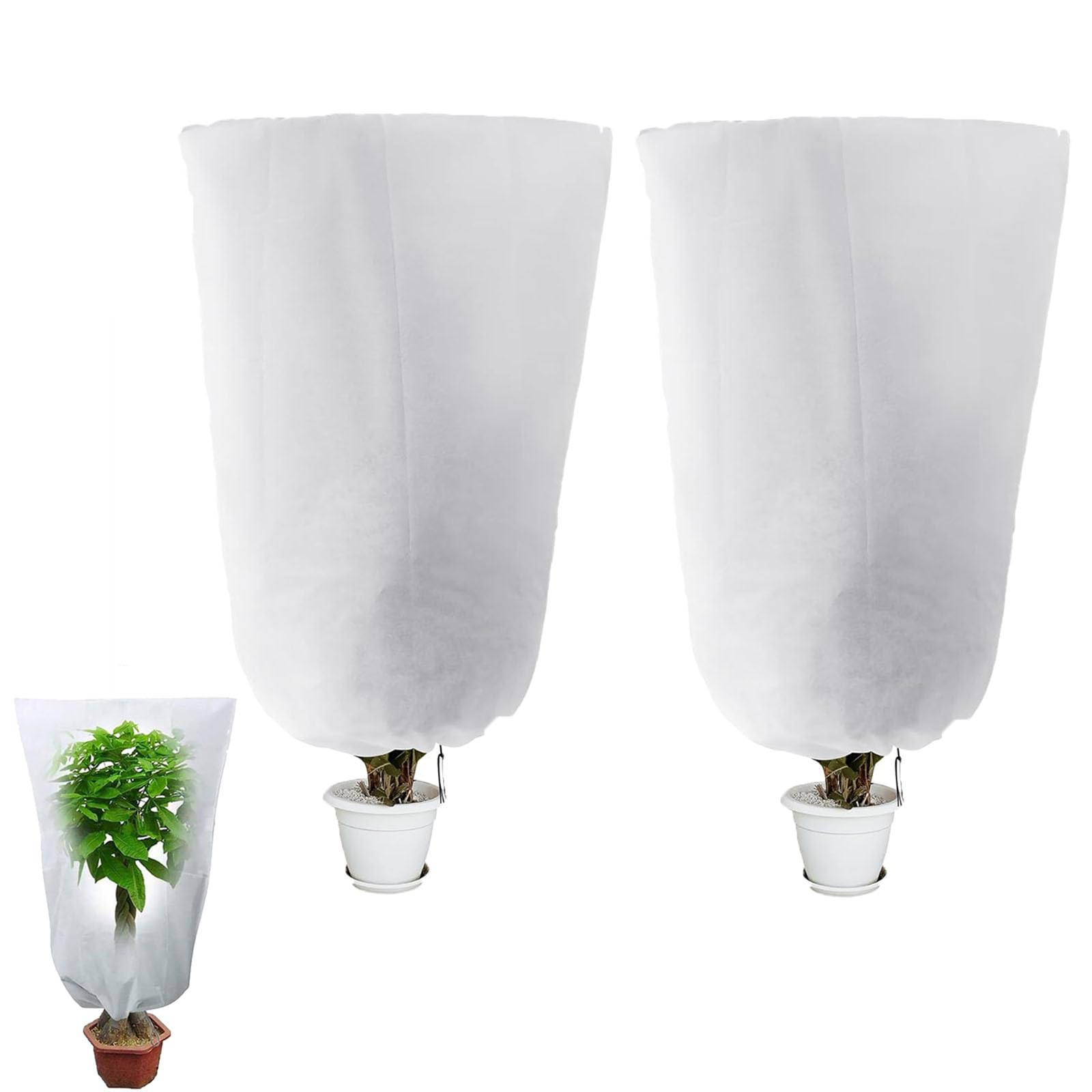 ARROMI 2 Pcs Horticultural Fleece, Plant Fleece Frost Protection, Frost Protection for Outdoor Plants, 120x80cm Garden Fleece Frost Protection for Plants, Garden Plant Warming Fleece Jacket ﻿