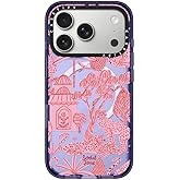 CASETiFY Impact iPhone 17 Pro Case [Slim/Compatible with Magsafe / 8.2 ft. 4X Military Grade Drop Protection] - Cheetah Paradise Pink - Soft Blue