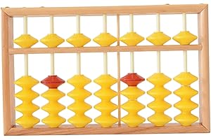 Abacus, Wooden Abacus for Kids Math, 7 Rods Classroom Abaco with Non-Slip Beads & Hanging Rope, Teacher's Large for Elementar