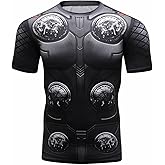 Red Plume Men's Compression Base Layer Tops Short Sleeve Outdoor Athletic Shirts Running T Shirts