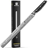 WIZEKA 12 Inch Damascus Slicing Knife - Ultra Sharp, Full Tang Carving Knife with G10 Handle, Great for Slicing Roasts, Meats, Fruits