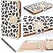 BlueAurora™ LG Leon C40 H320 LG Power L22c LG Tribute 2 Ls665 LG Risio Luxury Leopard Pattern Design Spot Diamond Wallet Phone Case with Credit Card Pouch Magnetic Flip & BlueAurora Stylus Pen