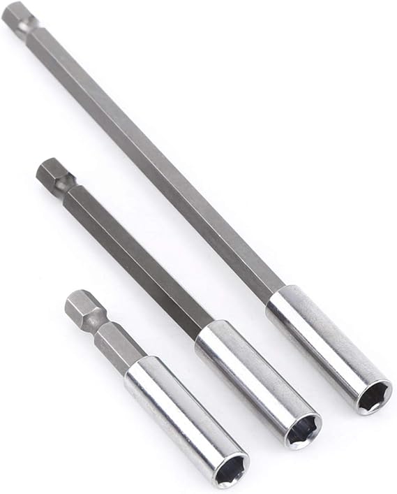 Drill Bit Socket, Bit Holder Three Extension Holders Carbon