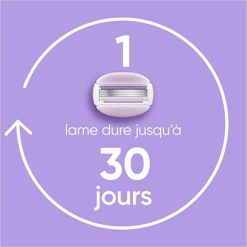 Rasoir Femme ComfortGlide Breeze, 6 Recharges, Violet
