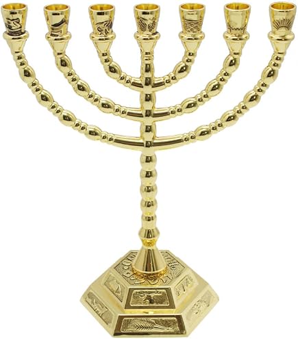 4 Bougeoirs LED Hanoukka - Décorations Festives Menorah à Piles, 4 Styles Élégants Pour Maison Juive