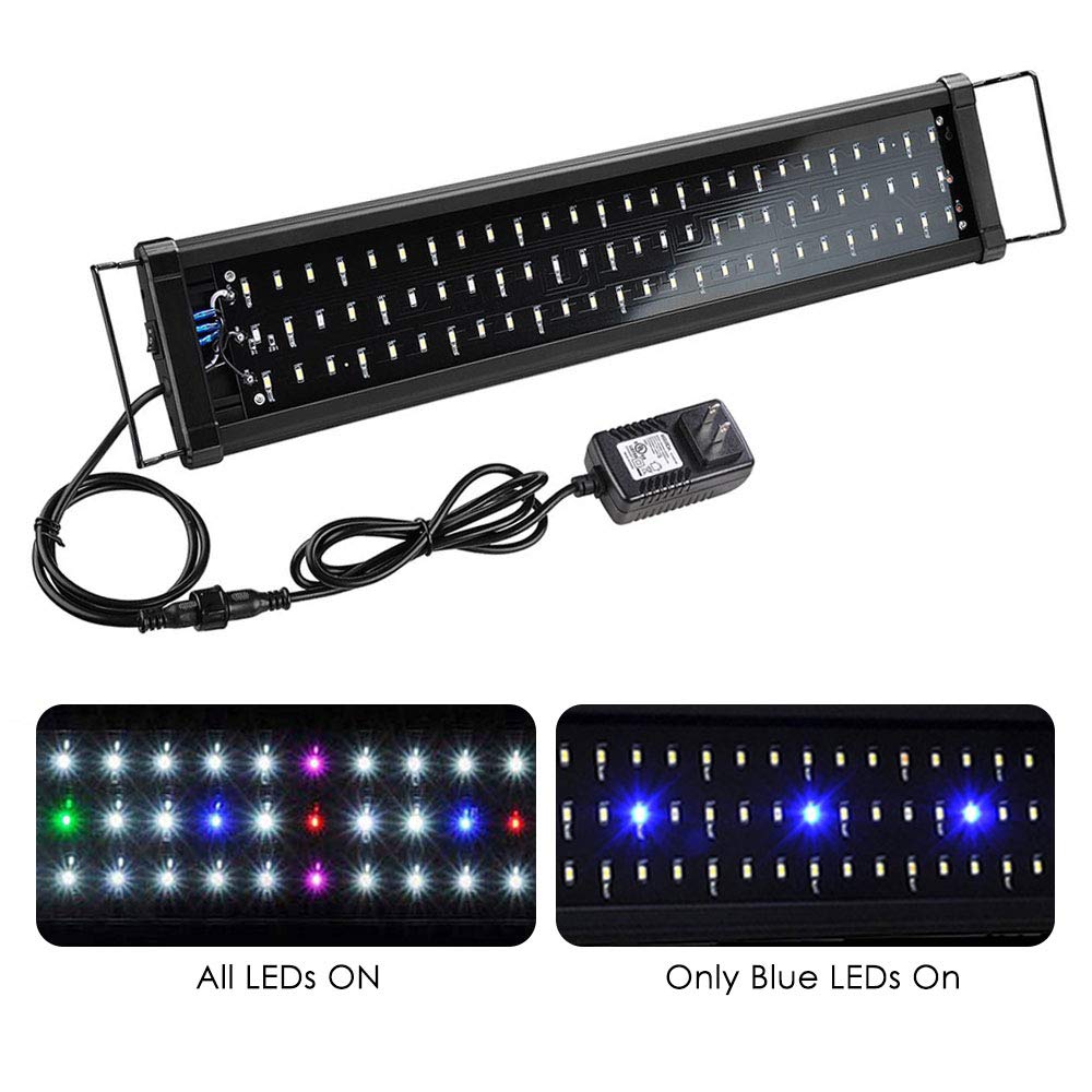 Yescom 24" Multi-Color 78 LED Aquarium Light for 24-30inches Freshwater Saltwater Fish Tank Lamp