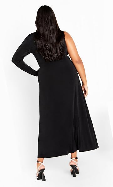 CITY CHIC PLUS SIZE DRESS, PAOLA MAXI DRESS BLACK