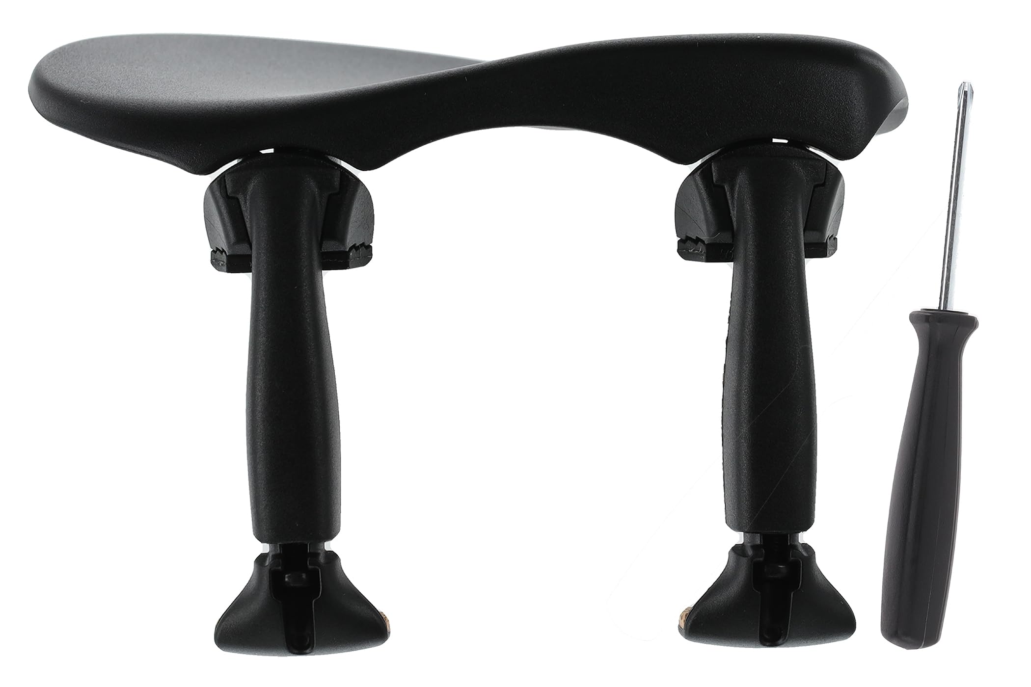 Wittner Chinrest Augsburg, centre-mounted chinrest Violin 4/4, high-tech plastic, height and tilt adjustable, easy to adjust, with screwdriver, black, Made in Germany, 256111