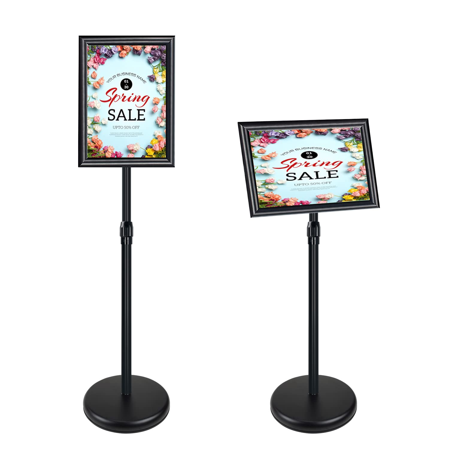 Newzealkids A4 Black Adjustable Poster Stand Display Stand Sign Holder for Wedding/Show/Screen/Advertising
