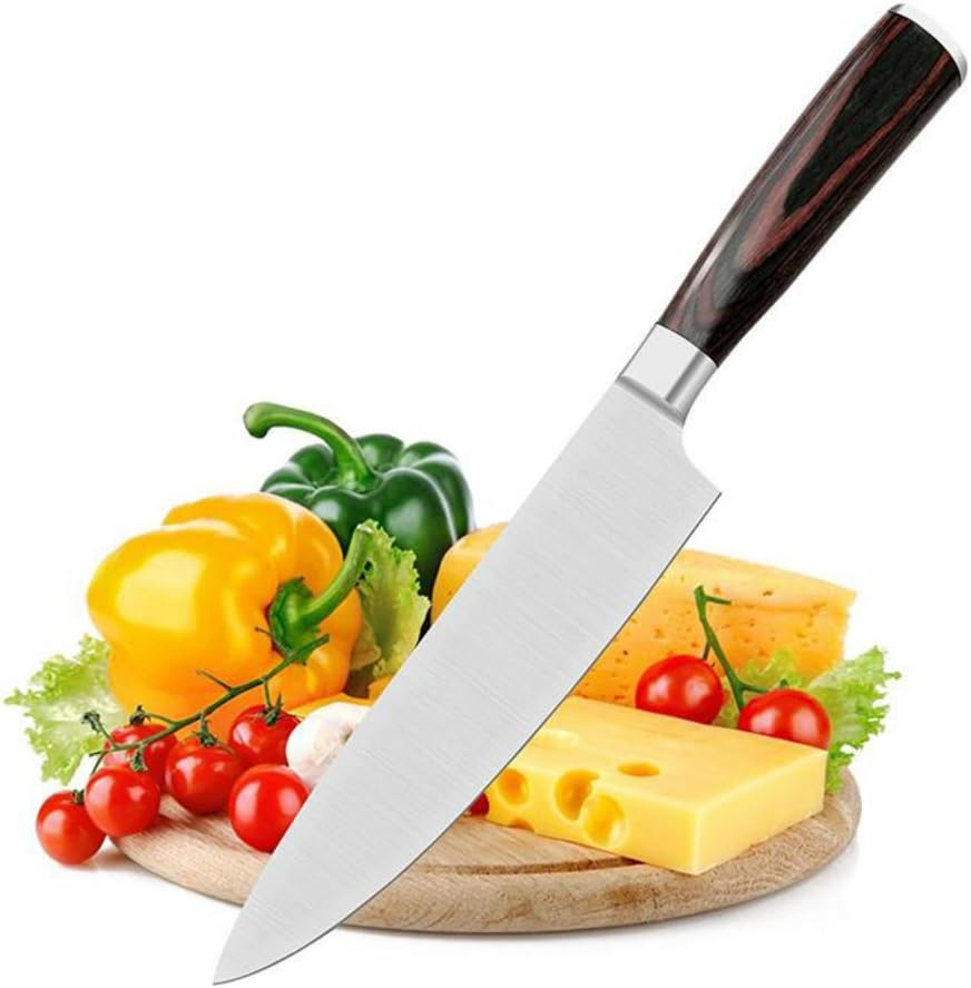 Royal Kitchen Pro Professional Stainless Steel Chef Knife - High Carbon Razor Sharp Edge 8 Inch Kitchen Knife With Ergonomic Handle