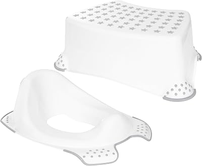 Babycurls Little Journey Toilet Training Seat and Step Stool White Unisex