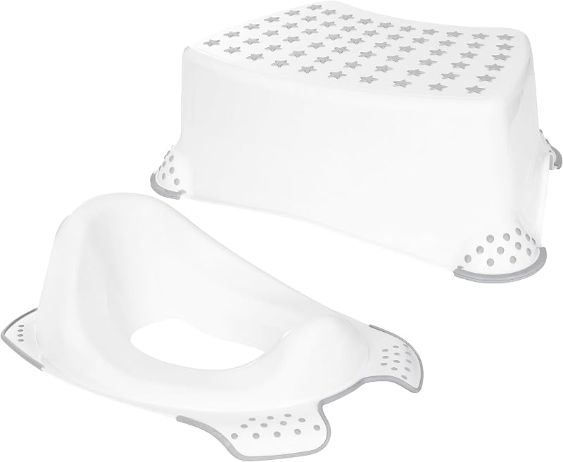Babycurls Little Journey Toilet Training Seat and Step Stool White Unisex