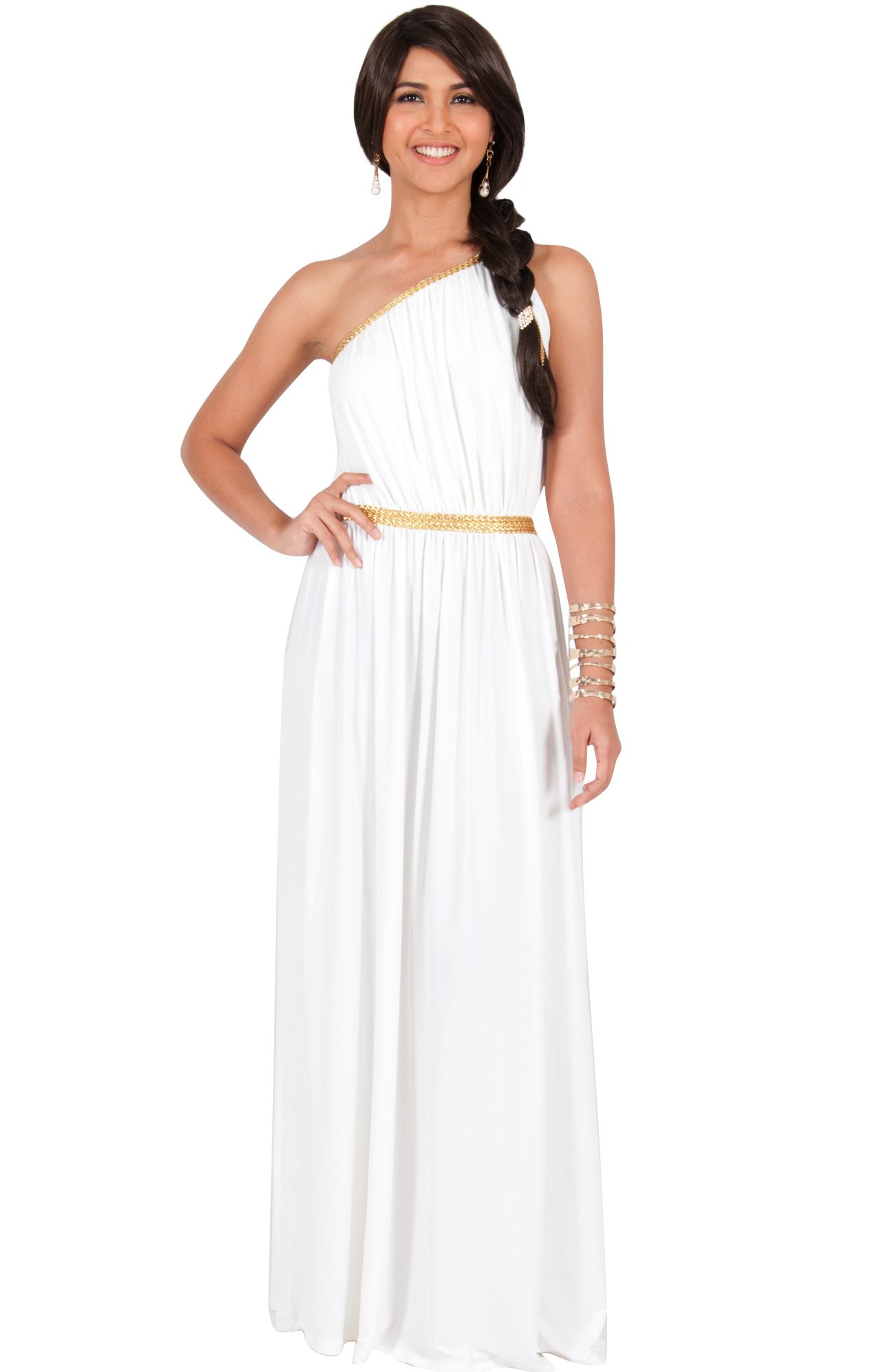 white grecian maxi dress
